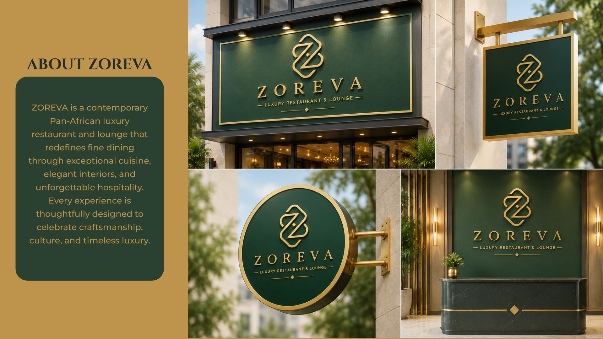 ZOREVA logo system variations